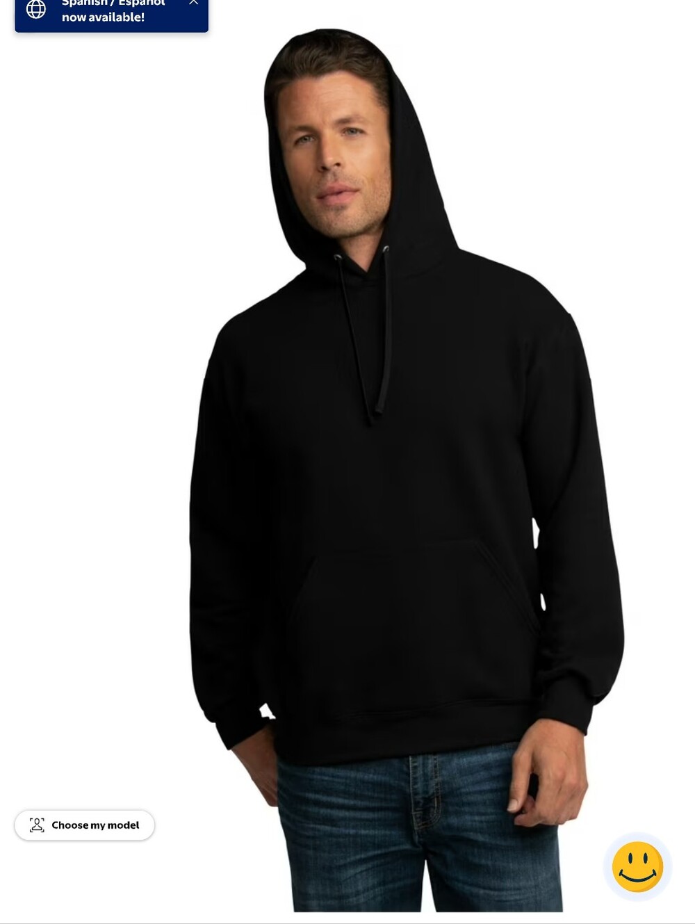 Fruit of the Loom Men's Black Pullover Hoodie In 3X